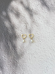 Mini Pearl Hoops